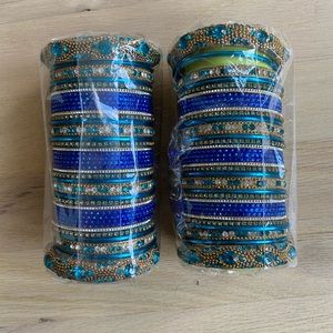 Indian / Pakistani bangles in blue and teal